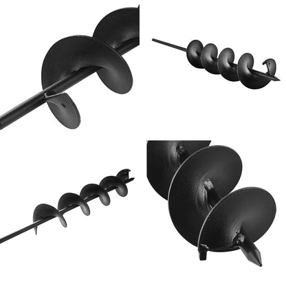 GIANTZ Power Garden Auger Small Earth Planter 75 X 600MM Black PP-10-75X600-BK