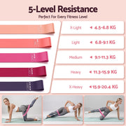 Everfit Pilates Ring Set for Women, 15pcs Home Workout Pilates Equipment with Ring, Ball, Yoga Socks, D-Ring etc. Pilates Starter Kit for Strength, Toning and Flexibility Pink