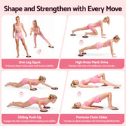 Everfit Pilates Ring Set for Women, 15pcs Home Workout Pilates Equipment with Ring, Ball, Yoga Socks, D-Ring etc. Pilates Starter Kit for Strength, Toning and Flexibility Pink