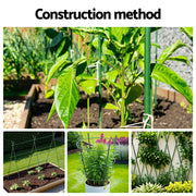 Green Fingers Garden Stakes Metal Plant Support 48pcs 60x1.1CM PS-118X11-24-GN