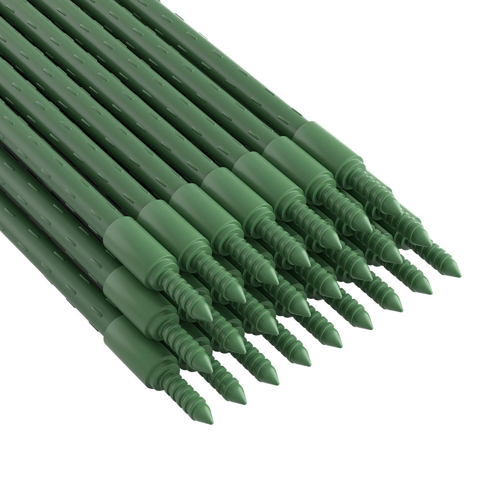 Green Fingers Garden Stakes Metal Plant Support 24pcs 92x1.1CM PS-181X11-12-GN