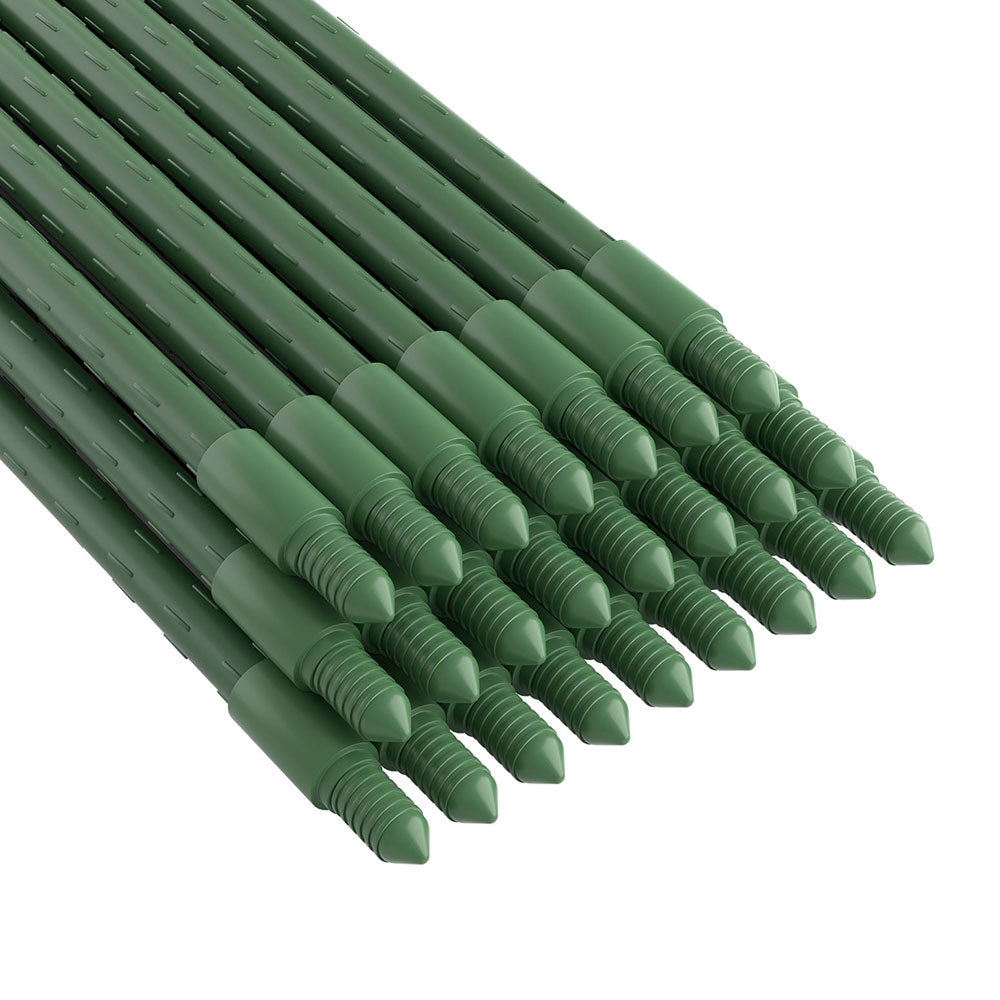 Green Fingers Garden Stakes Metal Plant Support 24pcs 92x1.6CM PS-181X16-12-GN