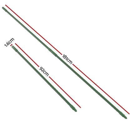 Green Fingers Garden Stakes Metal Plant Support 24pcs 92x1.6CM PS-181X16-12-GN