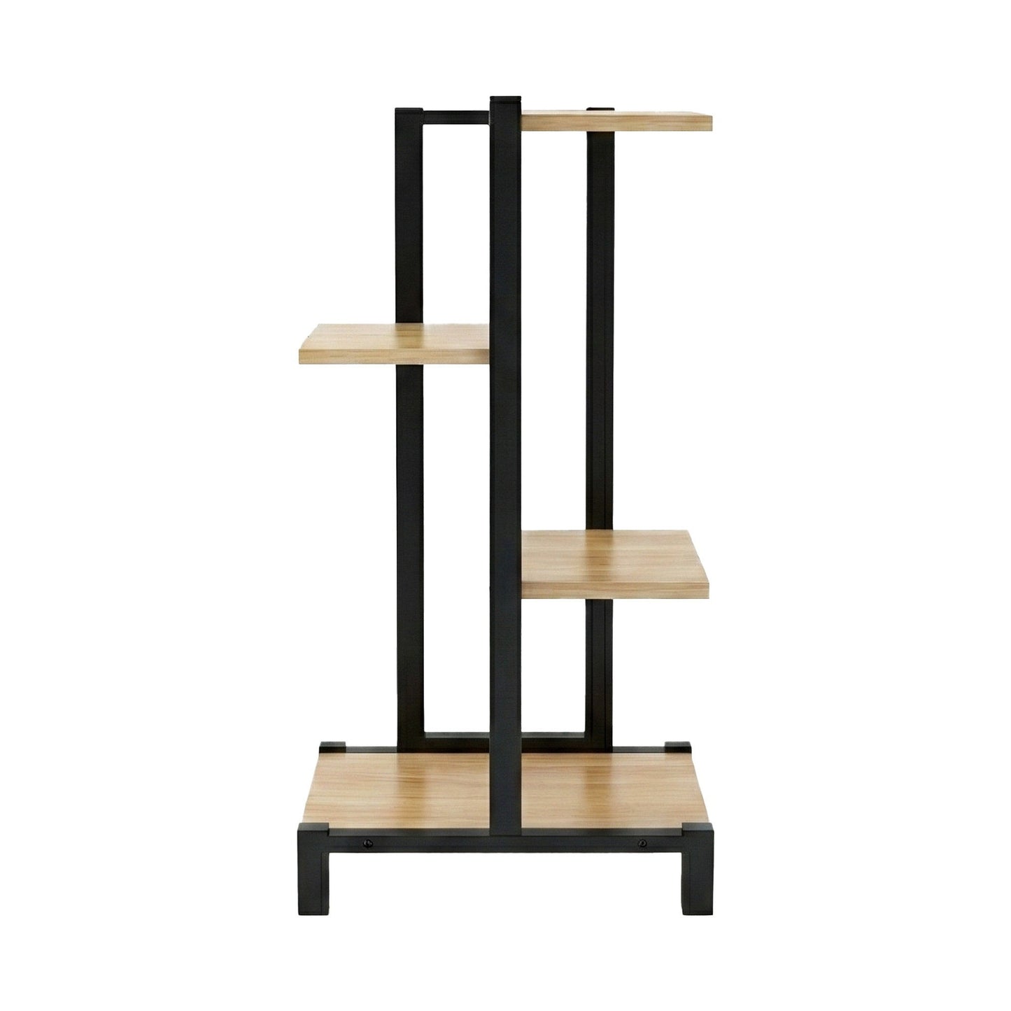 Artiss 4 Tiers Plant Stand Metal Flower Pots Shelf Indoor Outdoor Garden Home PS-4T-WOOD-LW