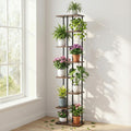 Artiss 8 Tiers Plant Stand Metal Flower Pots Shelf Indoor Outdoor Garden Home PS-8T-WOOD-DW