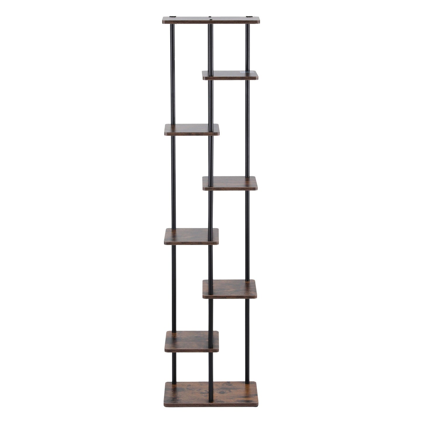 Artiss 8 Tiers Plant Stand Metal Flower Pots Shelf Indoor Outdoor Garden Home PS-8T-WOOD-DW