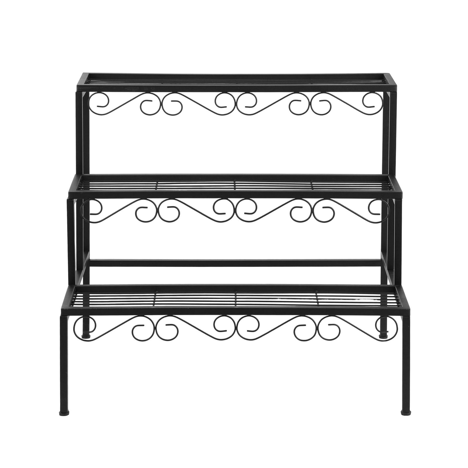 Artiss Plant Stand 3 Tier Metal Corner Plant Shelf Multiple Flower Holder Rack PS-L-3T-MT-BK