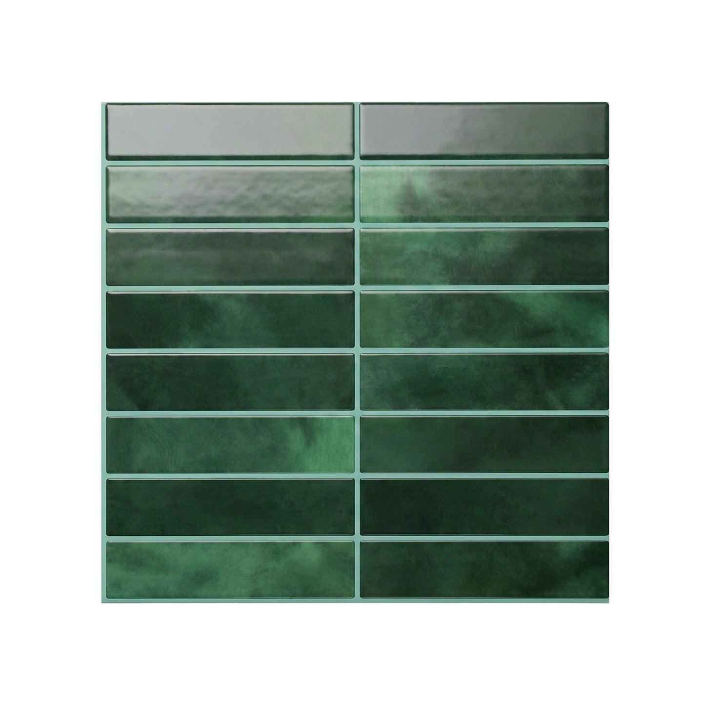 Artiss 3D Peel and Stick Wall Tiles Self Adhesive LinearGrid Backsplash 10 Sheets, Green PST-546-GN