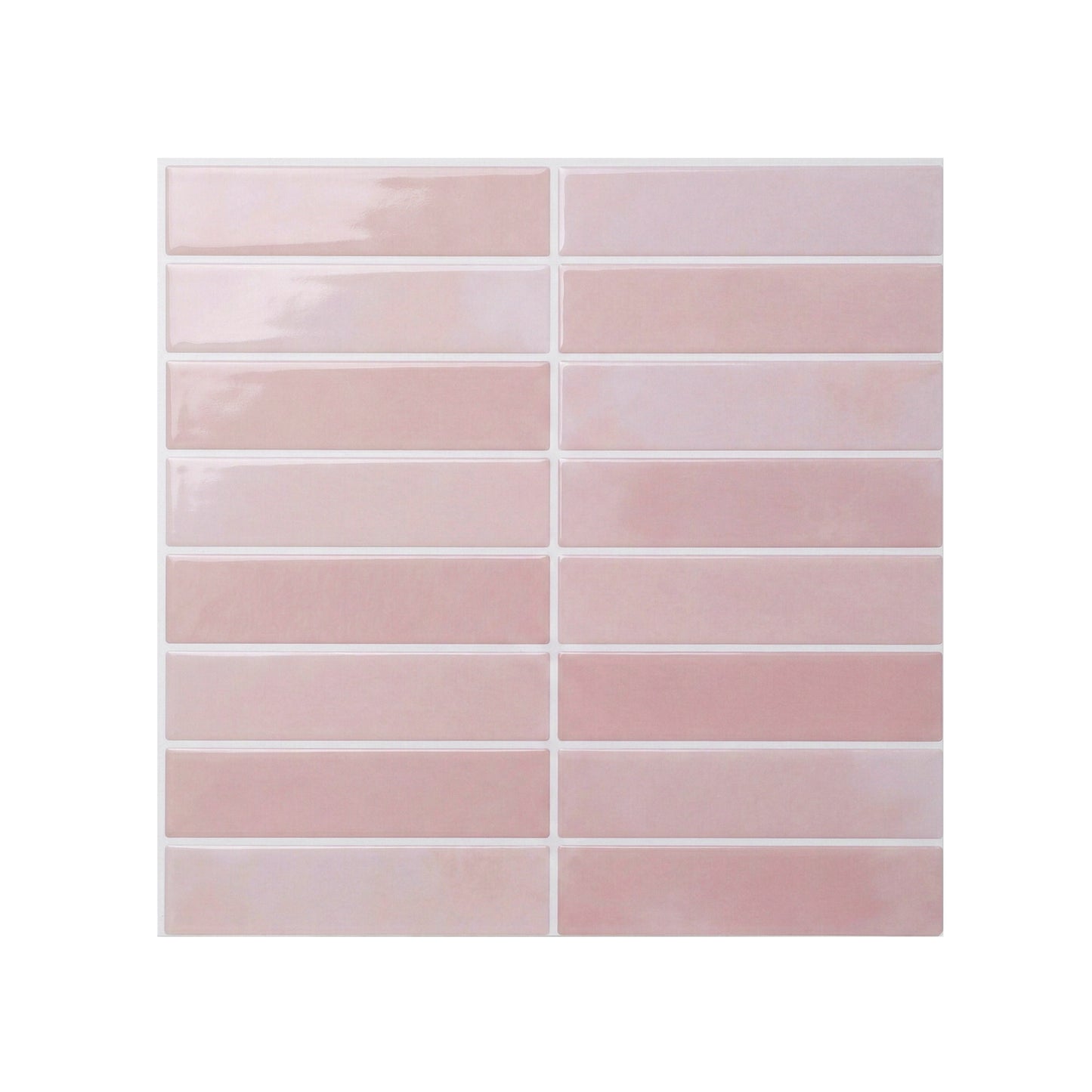 Artiss 3D Peel and Stick Wall Tiles Self Adhesive LinearGrid Backsplash 10 Sheets, Pink PST-614-PK