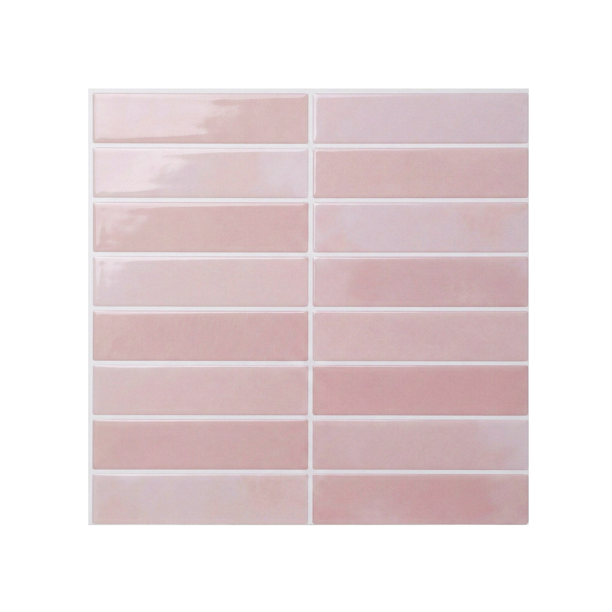 Artiss 3D Peel and Stick Wall Tiles Self Adhesive LinearGrid Backsplash 10 Sheets, Pink