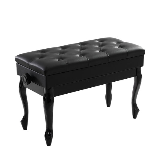 Alpha Piano Bench Stool Adjustable Height Keyboard Seat PSTOL-CUR-75-BK
