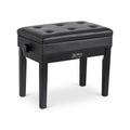 Alpha Adjustable Piano Bench Wooden Keyboard Seat Padded Music Chair Black PSTOL-STR-55KNOB-BK