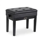 Alpha Adjustable Piano Bench Wooden Keyboard Seat Padded Music Chair Black PSTOL-STR-55KNOB-BK