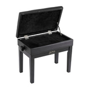 Alpha Adjustable Piano Bench Wooden Keyboard Seat Padded Music Chair Black PSTOL-STR-55KNOB-BK