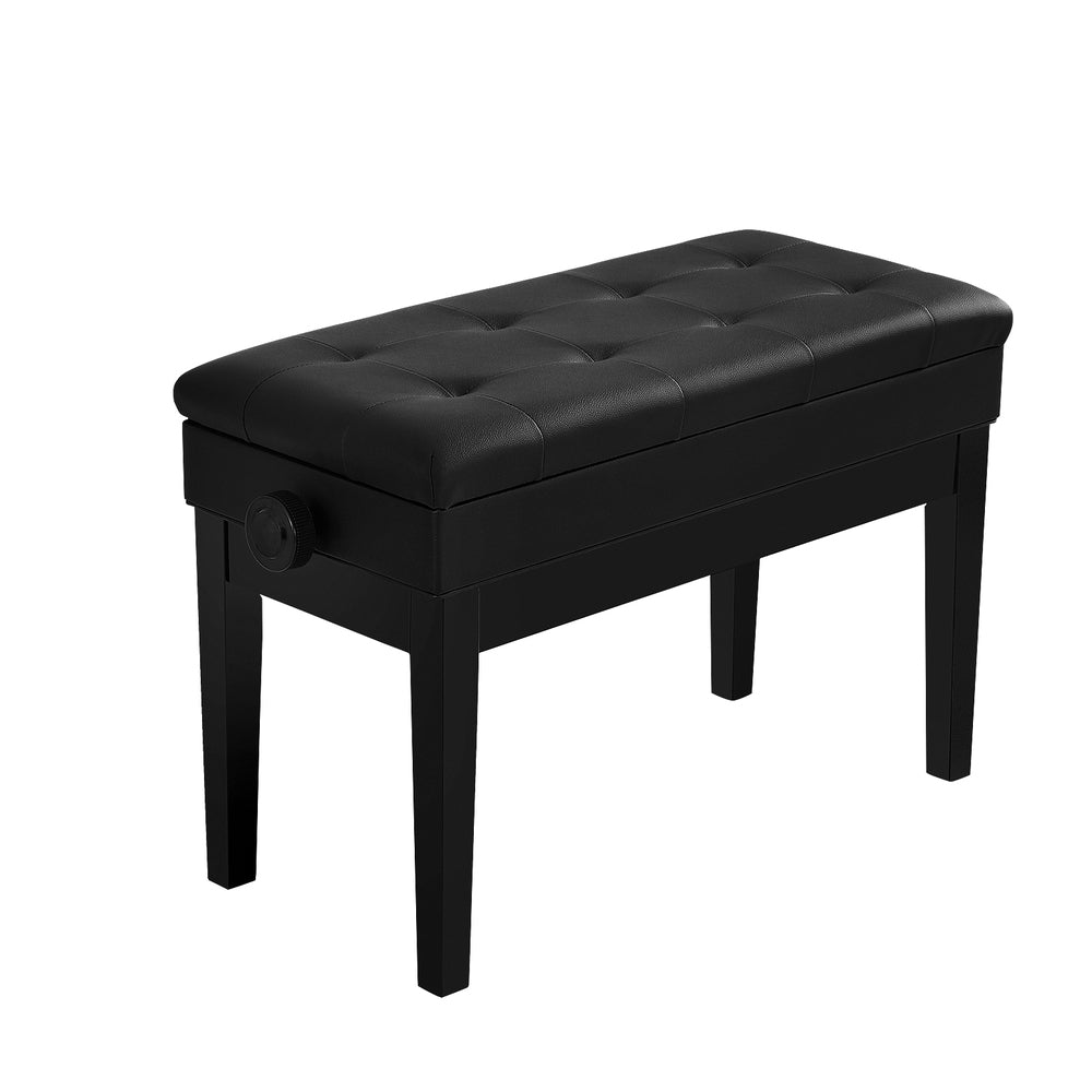 Alpha Piano Bench Stool Adjustable Height Keyboard Seat PSTOL-STR-75-BK