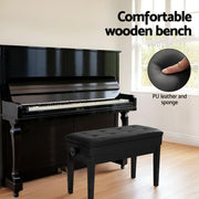 Alpha Piano Bench Stool Adjustable Height Keyboard Seat PSTOL-STR-75-BK