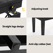Alpha Piano Bench Stool Adjustable Height Keyboard Seat PSTOL-STR-75-BK
