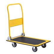 Giantz Platform Trolley Hand Truck Folding Platform Cart 150kg Load Yellow