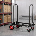 Giantz Foldable Hand Trolley Collapsible Transport Cart 180kg Load Black