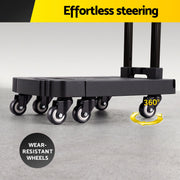Giantz Folding Hand Truck Platform Trolley Foldable Dolly Cart 200kg Load Black