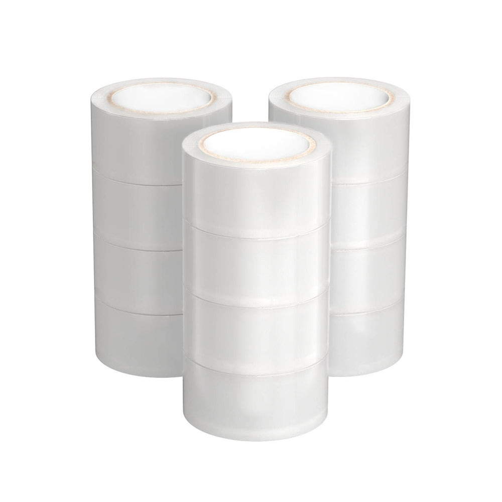 12 Rolls Packing Packaging Tape Sticky Clear Sealing Tapes Transparent 48mmx75m PT-CL-12