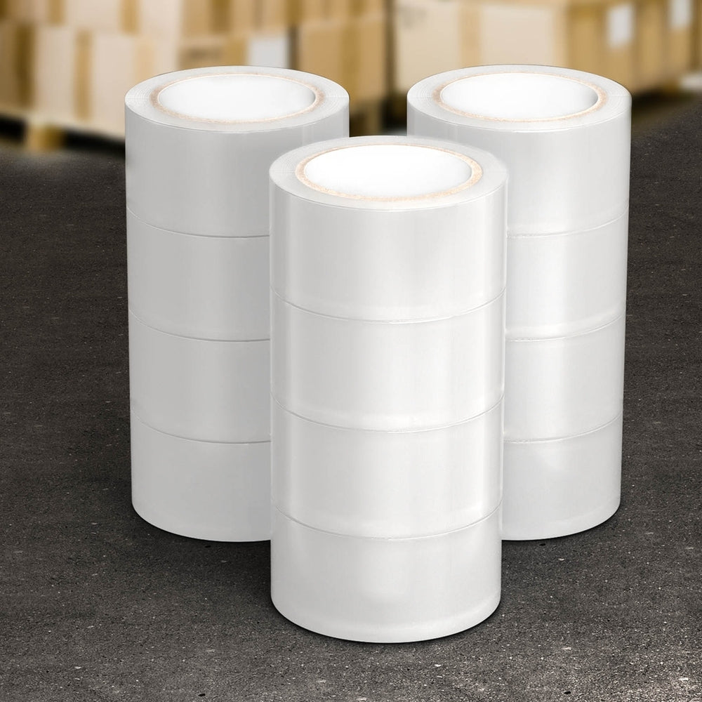 12 Rolls Packing Packaging Tape Sticky Clear Sealing Tapes Transparent 48mmx75m PT-CL-12