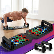 Everfit Push Up Board Home Gym Multi Function Workout Rack Black