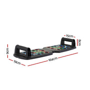 Everfit Push Up Board Home Gym Multi Function Workout Rack Black