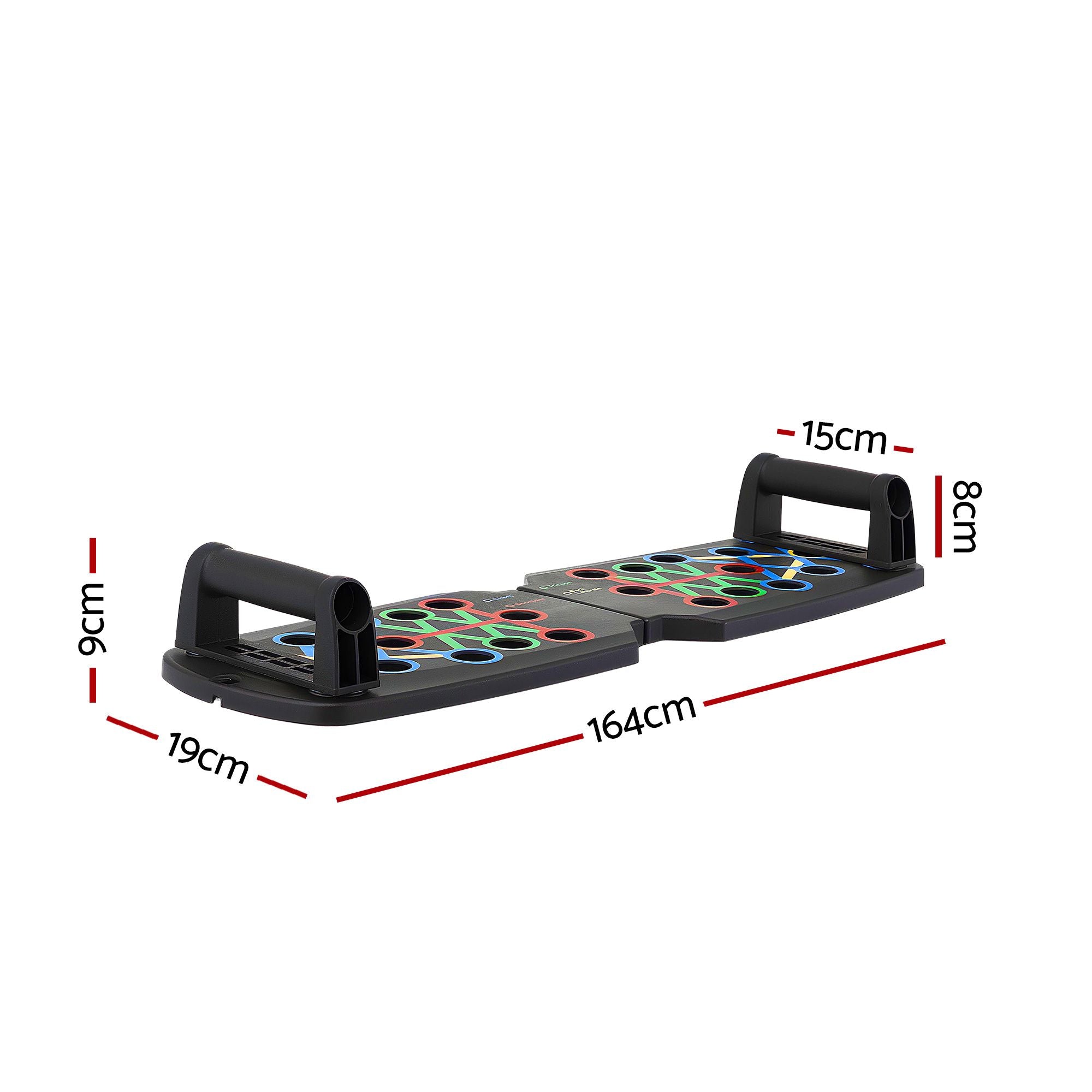 Everfit Push Up Board Home Gym Multi Function Workout Rack Black