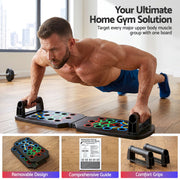 Everfit Push Up Board Home Gym Multi Function Workout Rack Black