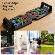 Everfit Push Up Board Home Gym Multi Function Workout Rack Black