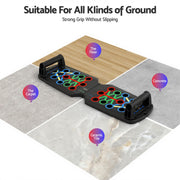 Everfit Push Up Board Home Gym Multi Function Workout Rack Black