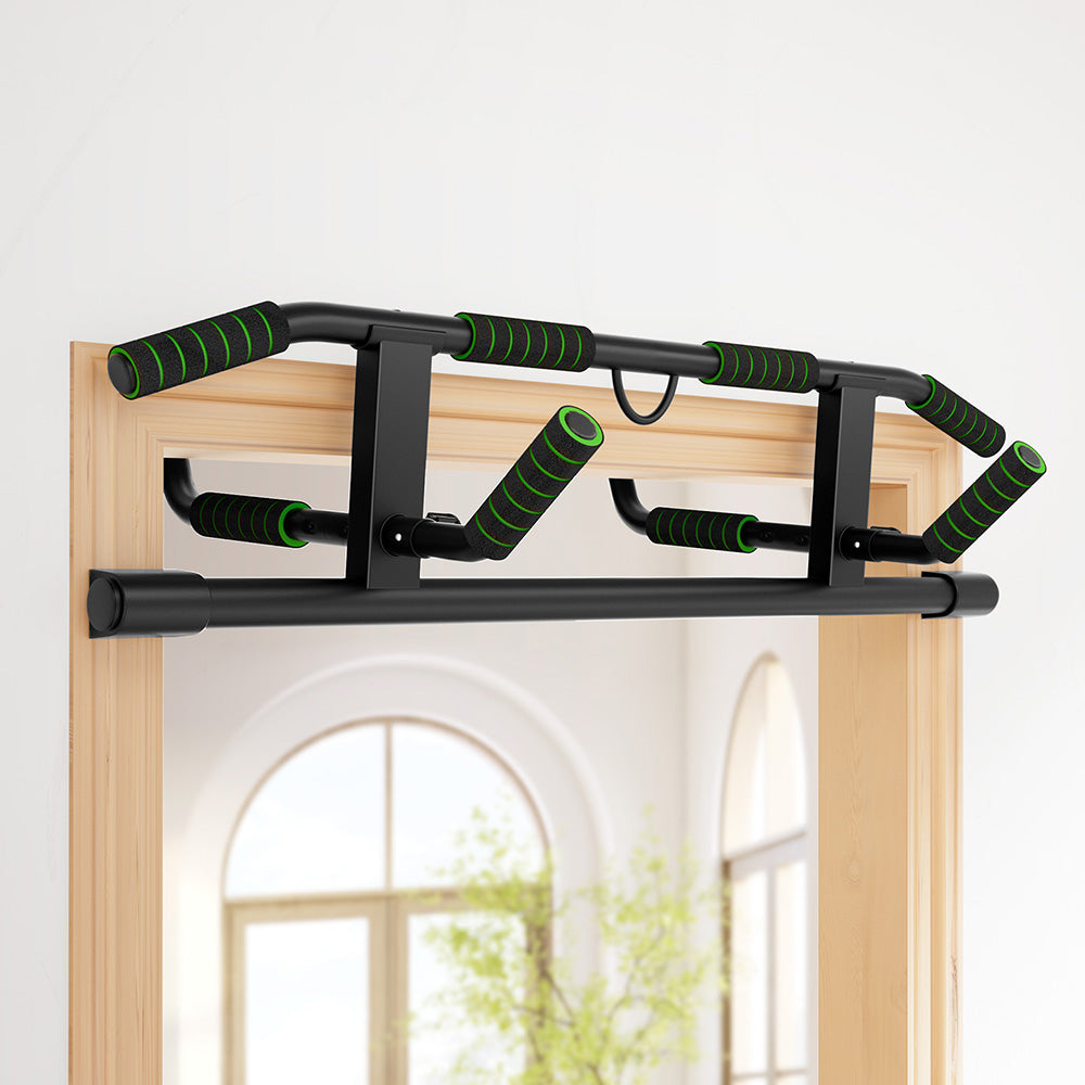 Multi-Grip Pull Up Bar Doorway Chin Up Horizontal Bar Home Gym Workout 101cm Length PUB-A-5006A-BK