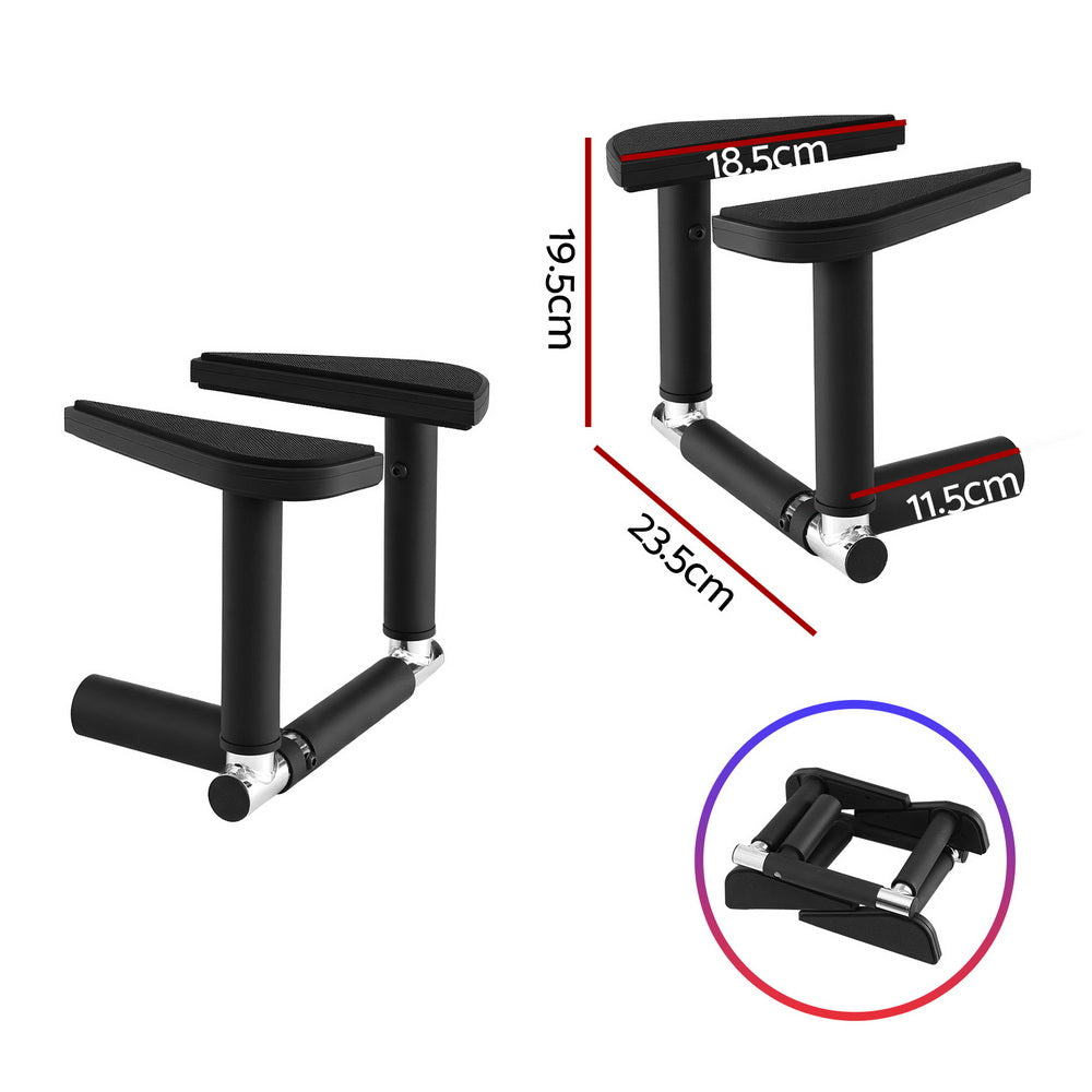 Everfit Pull Up Bar Chin Up Grips Foldable Doorway Gym Portable Black PUB-A-5011A-BK