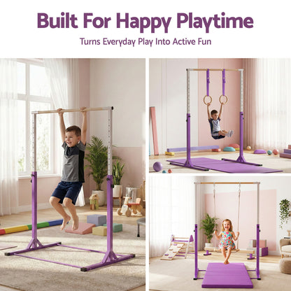 Everfit Kids Gymnastics Bar Pull Up Station Monkey Bar Adjustable Indoor Garden PUB-A-KID-PP
