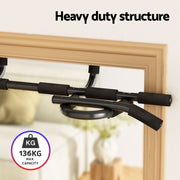 Everfit Pull Up Bar 104CM Doorway Chin Up Horizontal Bar Gym PUB-A-L-BK