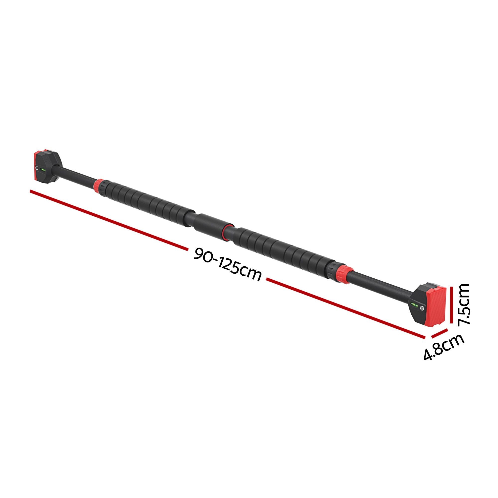 Everfit Pull Up Bar 90CM-125CM Doorway Chin Up Horizontal Bar Gym PUB-A-M-BK