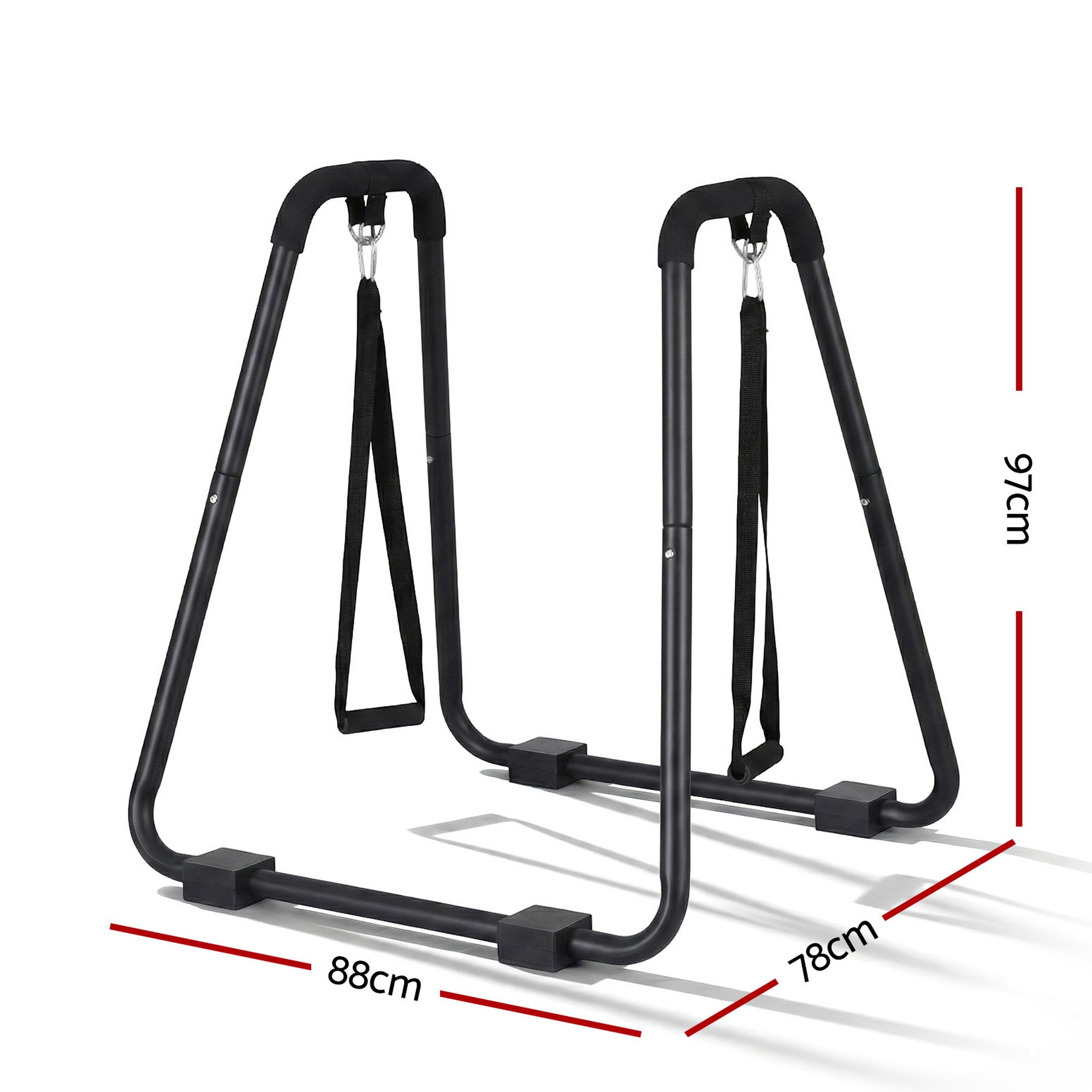 Everfit Dip Station Parallel Bars Heavy Duty Home Gym Stand Calisthenics Black PUB-A-SH01-BK