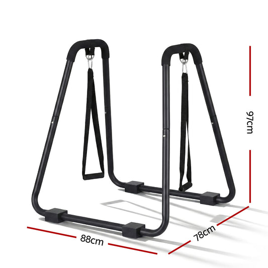 Everfit Dip Station Parallel Bars Heavy Duty Home Gym Stand Calisthenics Black PUB-A-SH01-BK