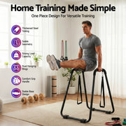Everfit Dip Station Parallel Bars Heavy Duty Home Gym Stand Calisthenics Black PUB-A-SH01-BK