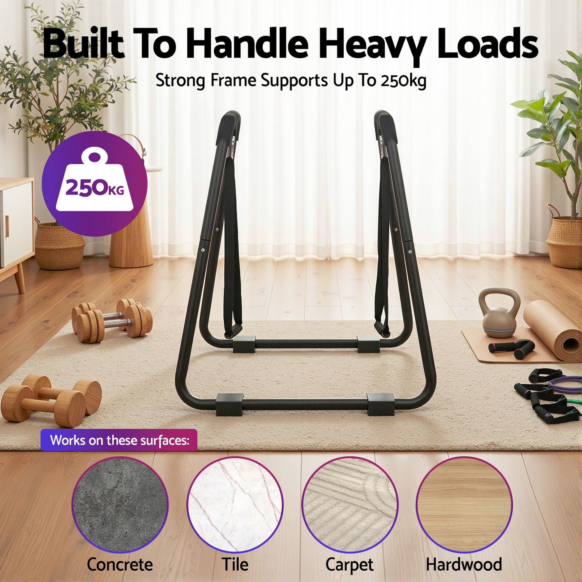 Everfit Dip Station Parallel Bars Heavy Duty Home Gym Stand Calisthenics Black PUB-A-SH01-BK