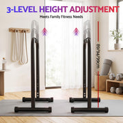 Everfit Dip Station Parallette Bars Home Gym Workout Stand Black