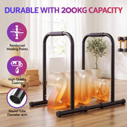 Everfit Dip Station Parallette Bars Home Gym Workout Stand Black