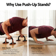 Everfit Push Up Bars Stands Parallel Handles Home Gym Fitness Strength Training PUB-A-SH03-BK