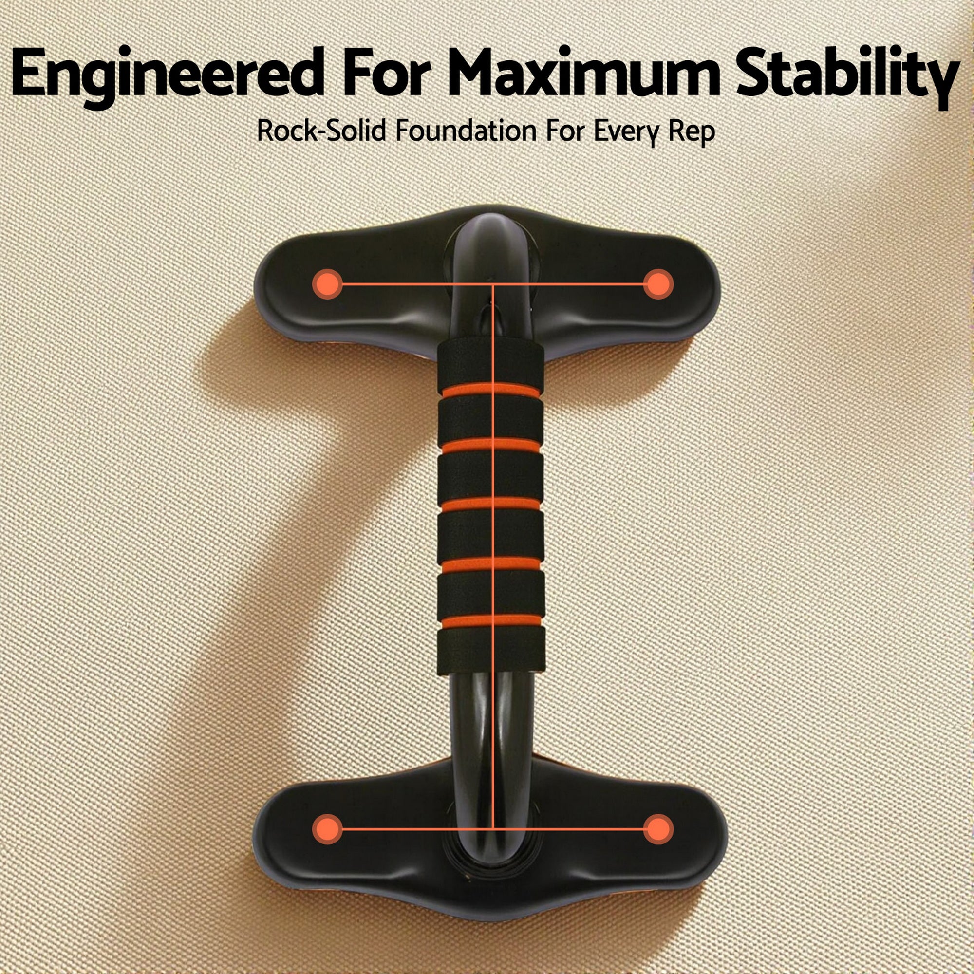 Everfit Push Up Bars Stands Parallel Handles Home Gym Fitness Strength Training PUB-A-SH03-BK