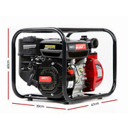 Giantz Petrol Water Pump, 2" 7HP Max High Flow Transfer Fire Fighting Pumps Rain Tank Oil Irrigation Garden PUMP-2INCH-235-RDBK