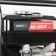Giantz Petrol Water Pump, 2" 7HP Max High Flow Transfer Fire Fighting Pumps Rain Tank Oil Irrigation Garden PUMP-2INCH-235-RDBK