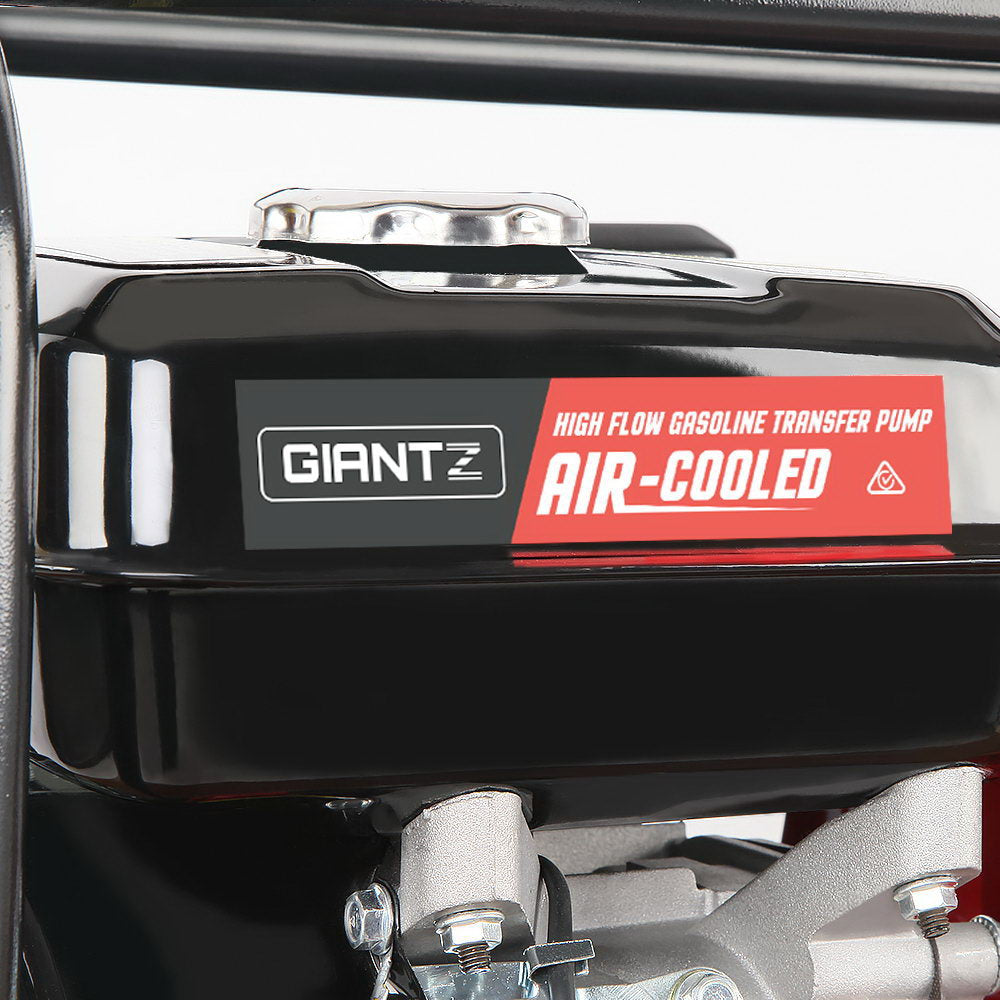 Giantz Petrol Water Pump, 2" 7HP Max High Flow Transfer Fire Fighting Pumps Rain Tank Oil Irrigation Garden PUMP-2INCH-235-RDBK