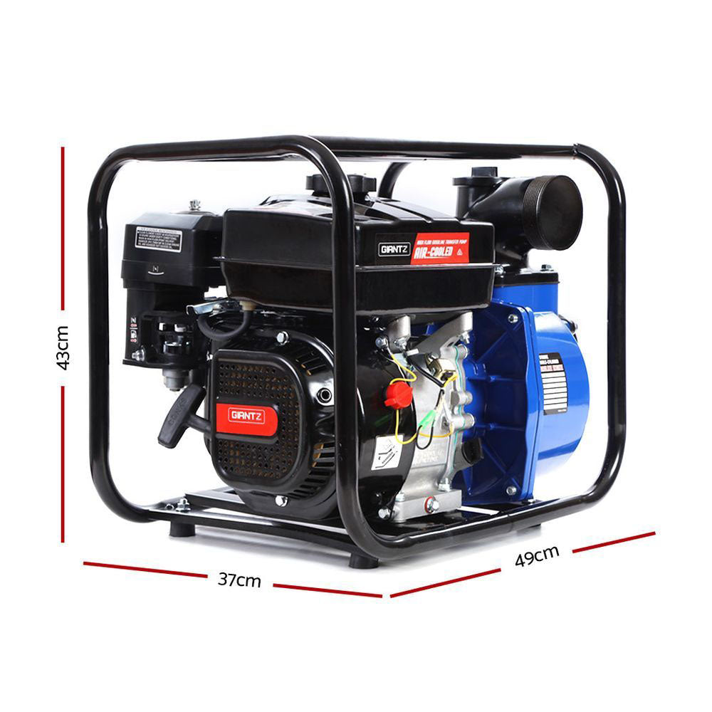Giantz 3" Petrol Water Pump 7HP Max 4-Stroke 210cc High Flow 60,000L/H Max Transfer Engine, Fire Fighting PUMP-3INCH-235-BUBK