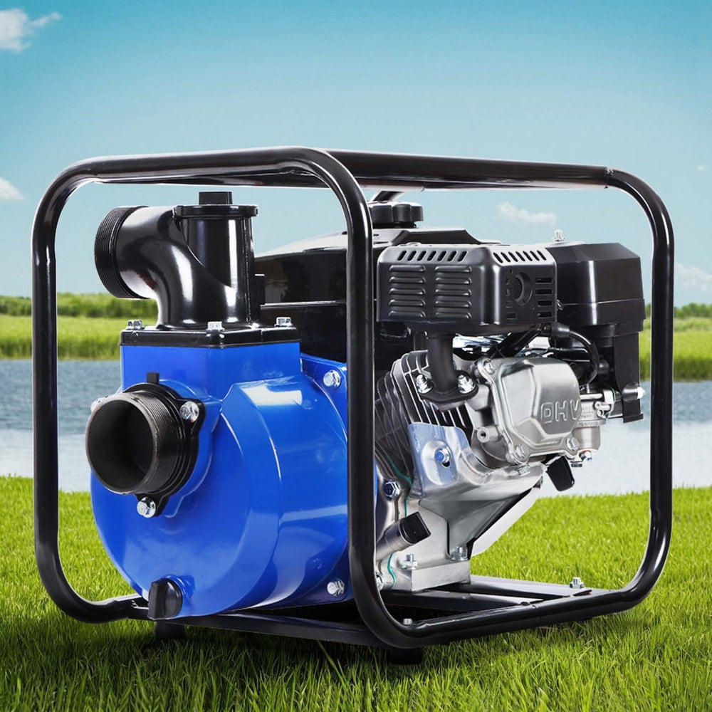 Giantz 3" Petrol Water Pump 7HP Max 4-Stroke 210cc High Flow 60,000L/H Max Transfer Engine, Fire Fighting PUMP-3INCH-235-BUBK